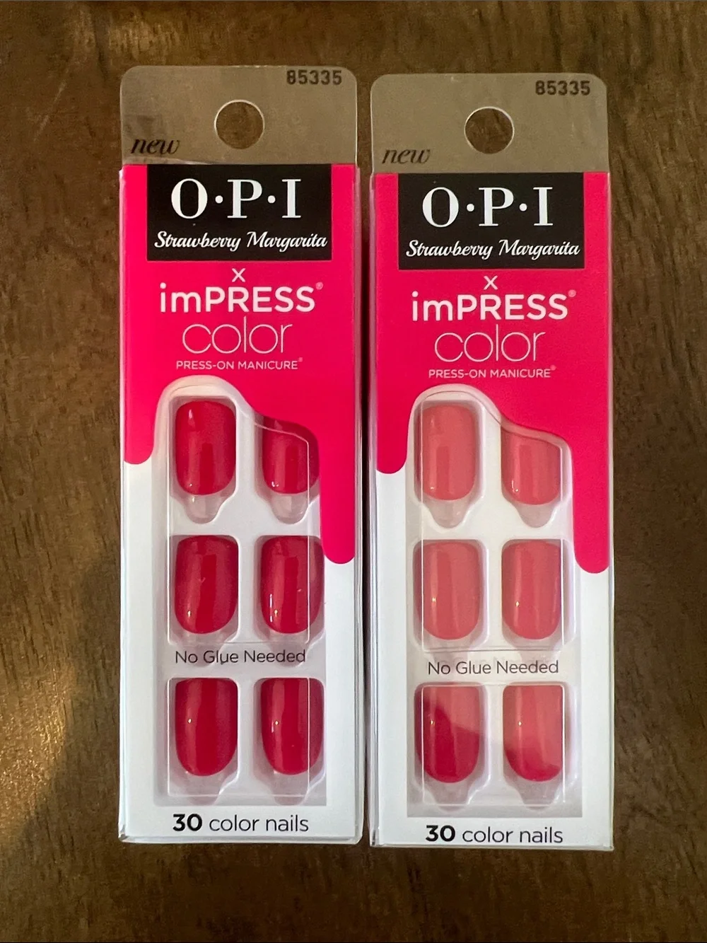 OPI x Impress 6 Press-On Nails Alpine Snow, Strawberry Margarita, Cajun Shrimp